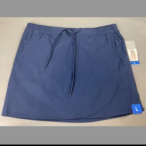 NWT Eddie Bauer Ladies' Tulip Hem Skort, UPF 50+ Sun Protection color Blue L